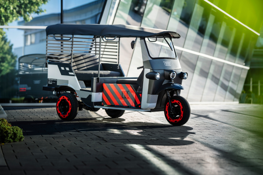 Audi e-tronバッテリーの二次利用：使用済みバッテリーモジュール、インドのe-rickshawが搭載（ドイツ本国発表資料）